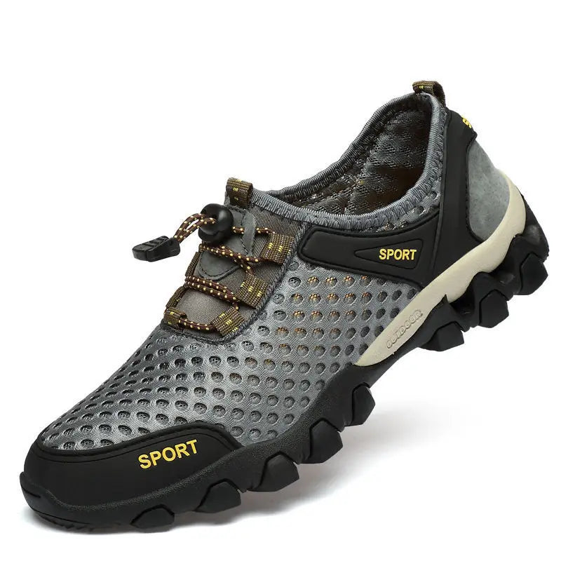 Orthopedic hiking shoes with quick dry feature