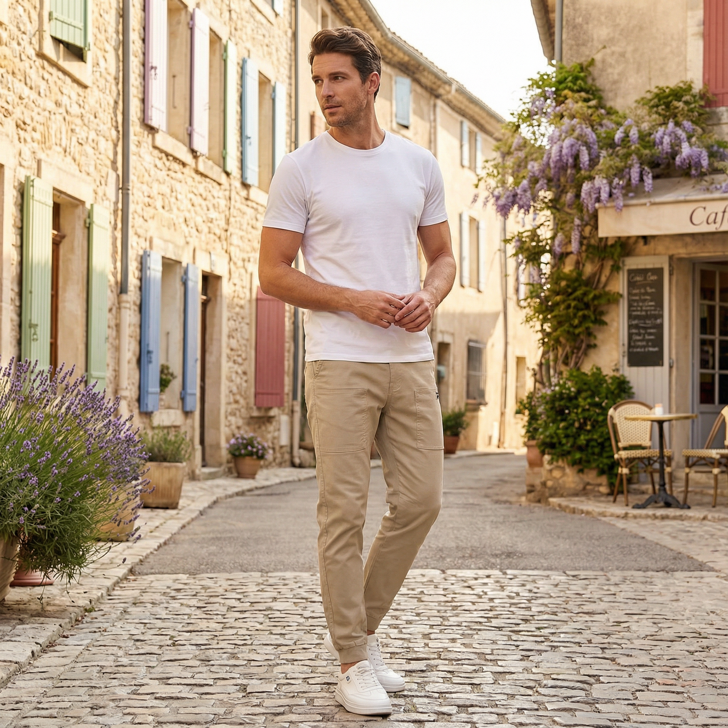 Pantaloni cargo confortabili și funcționali cu multiple compartimente 