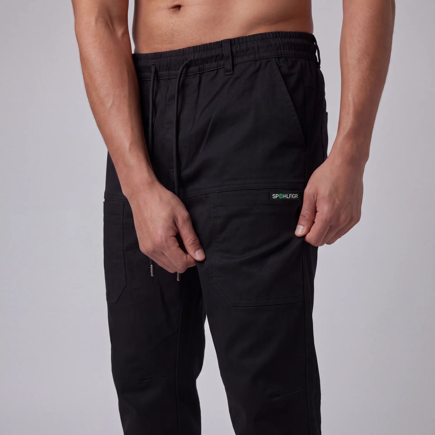 Calças cargo confortáveis e funcionais com múltiplos compartimentos 